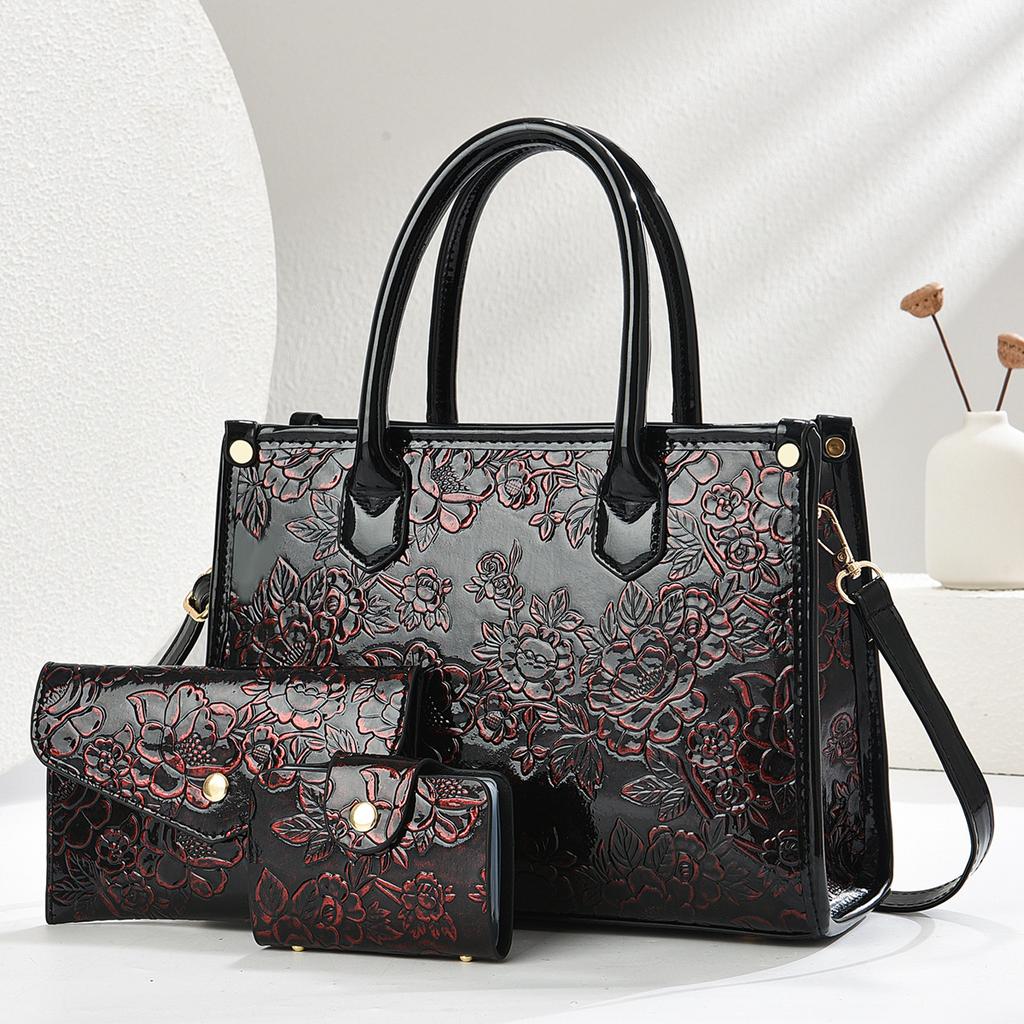 Exquisite Embossed 3Piece Set Women's Bag Shoulder Crossbody Bags for Women Luxury Designer Messenger Bag Purses and Handbags