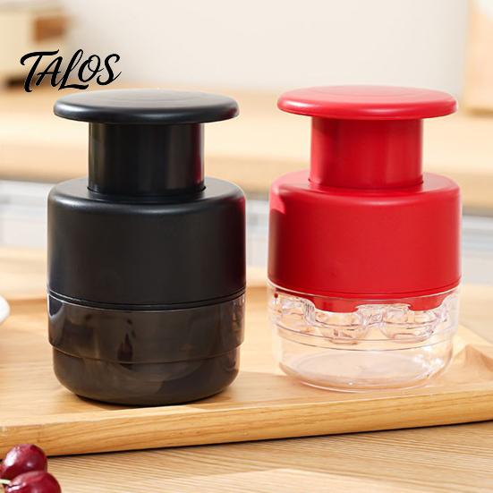 Non-toxic Food Storage Box 7 Hole Cherry Pitter, Multifunctional Fruit Coring Tool for Leak Proof Reusable Container Olive, Manual Press Remover,