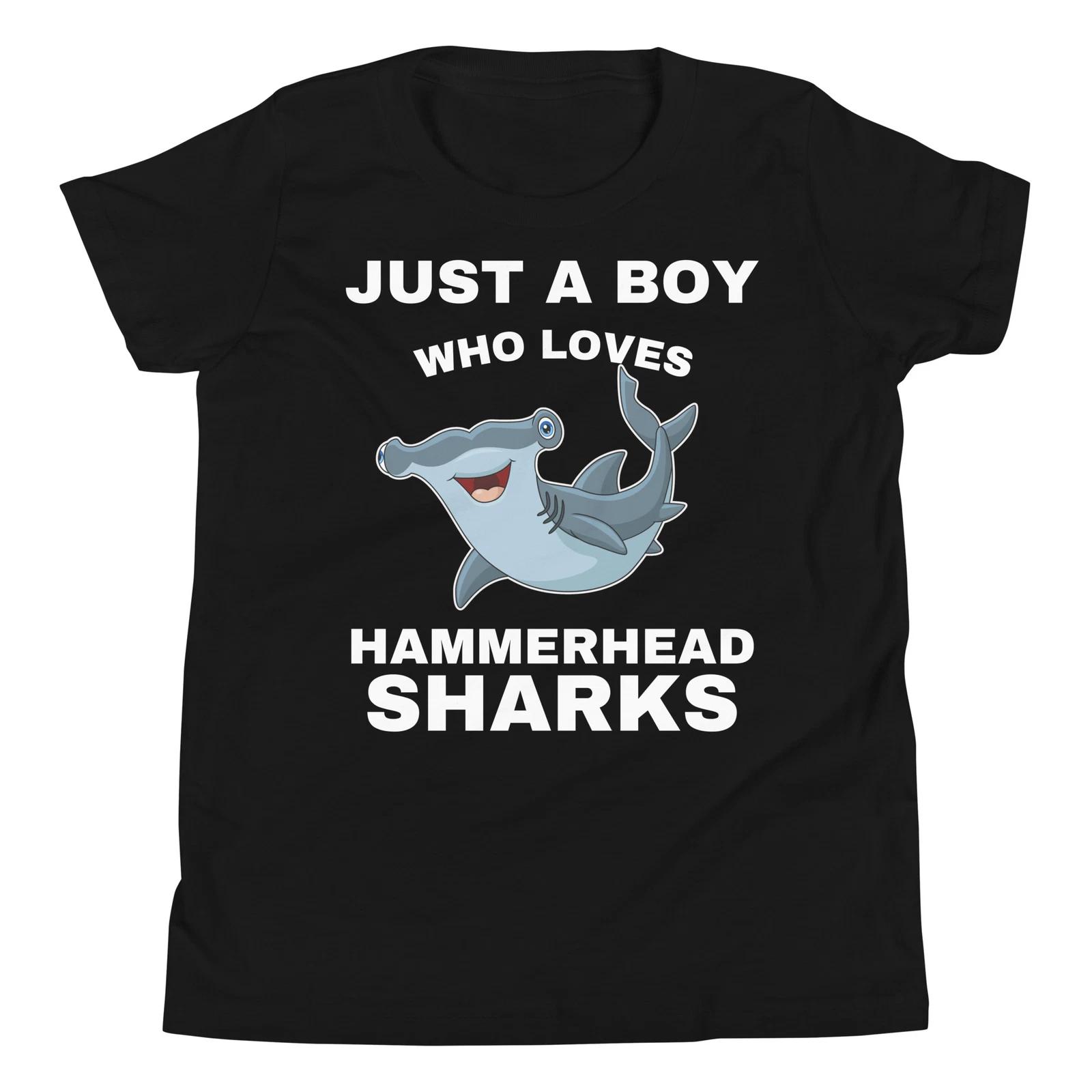 Just a Boy who Loves Hammerhead Sharks Marine Biology Animal Youth T-Shirt 160