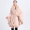 Imitation Fur Cape Women Winter Clothing Thick Warm Ponchos Female Shawl Cloak Cardigan Loose Long Coats
