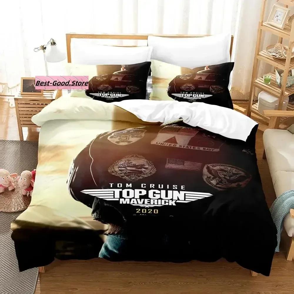 Gun Maverick 3D 2022 bed sheet set Bedding set Printed Duvet Cover Pillowcase Single Double Queen Super King Size Sets