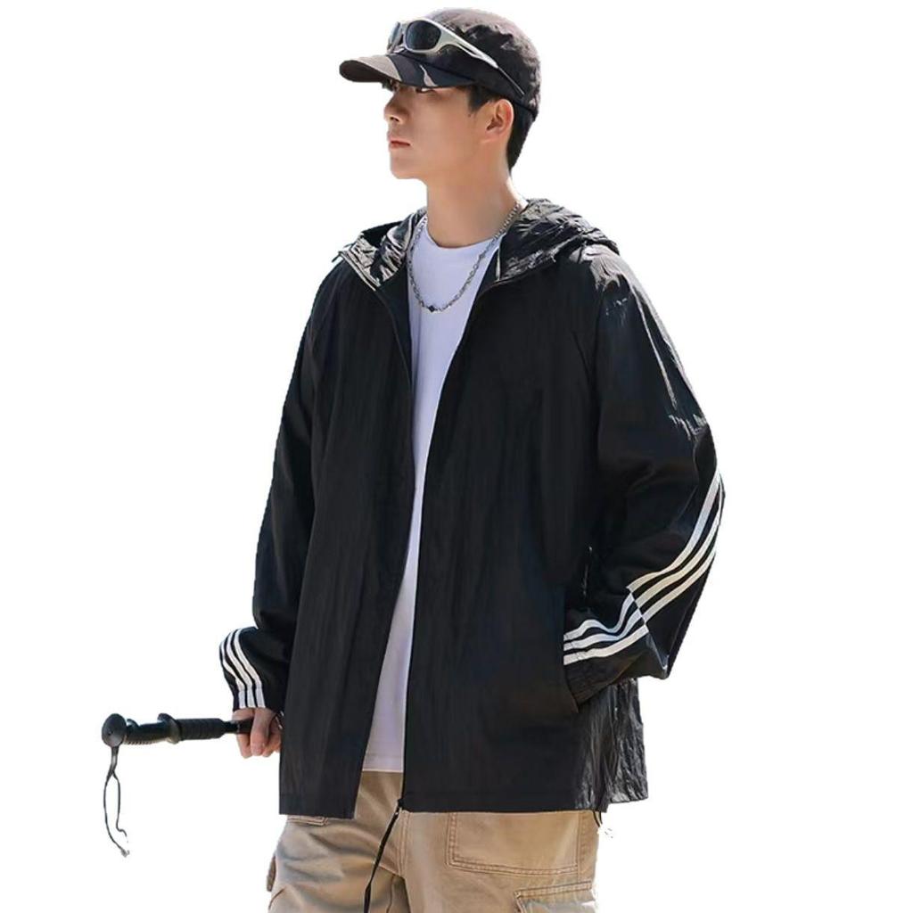 WASSUP Men's UPF50+ Ice Silk Sun Protection Jacket - Summer Cooling UV Shield Shirt