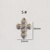 Retro European Style Stainless Steel Cross Pendant for DIY Jewelry Making