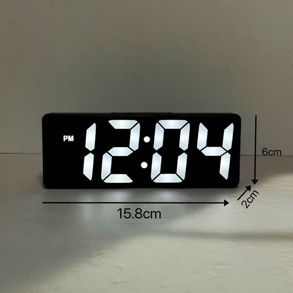 2 Levels Brightness Electronic Table Clock Temperature/Date Display Sleep Timer  Bedroom