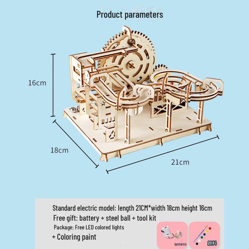 

Комплект для самостоятельного изготовления деревянных американских горок для студентов: Обучающая игрушка «Механическая сборка»