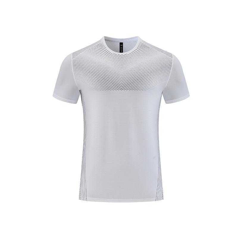 

Мужская футболка с круглым вырезом из ледяного шелка, быстросохнущая, летний спортивный повседневный стиль, с коротким рукавом, для фитнеса и бега. X-Large белый