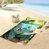 Bulbasaur Print Beach Towel, Large Soft Quick Dry Towel for Beach Camping Swimming