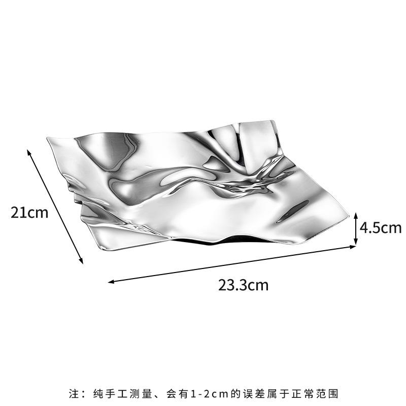 

Stainless Steel Fruit Plate Afternoon Tea Dim Sum Rack Double Layered Snack Tray Pastry Plate Candy Tray Fruit Bowl Cake Stand