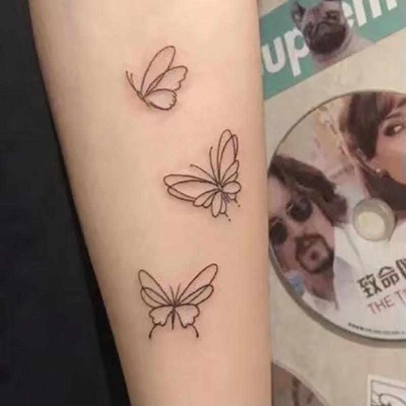 10 ks Vodotěsná dočasná tetovací nálepka Malý motýl Body Art Falešné tetování Flash tetování Klíční kost Pro muže Ženy Děti