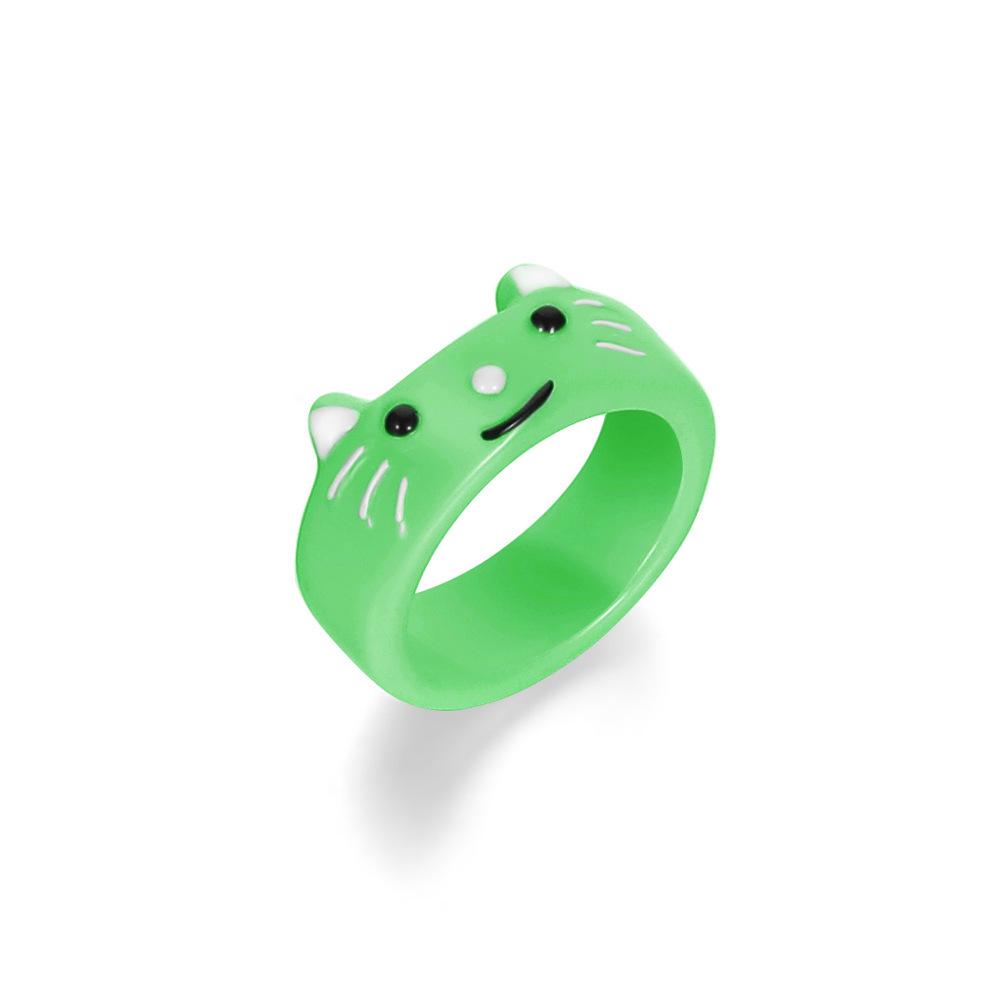 Anello in Resina a Forma di Rana Cartone Animato Bizzarro: Stile Carino e alla Moda per l'Indice o il Dito dell'Articolazione