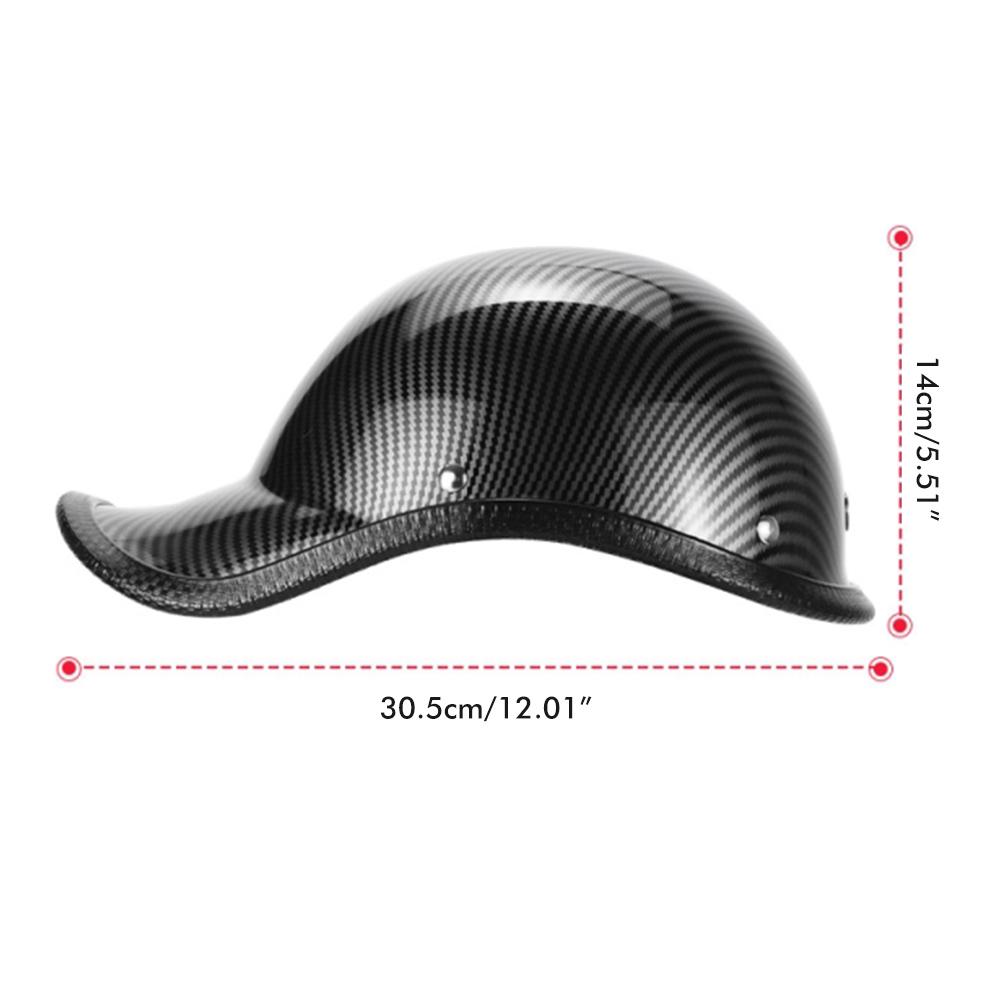 Retro Motorcycle Half Helmet with Adjustable Nylon Chin Strap Scoop Helmet Electric Car Helmet