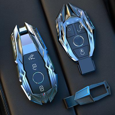 Príslušenstvo do auta zo zinkovej zliatiny Ochranný kryt puzdra na kľúčenku do auta Vhodné pre Mercedes Benz EC trieda W204 W212 W176 GLC CLA GLA