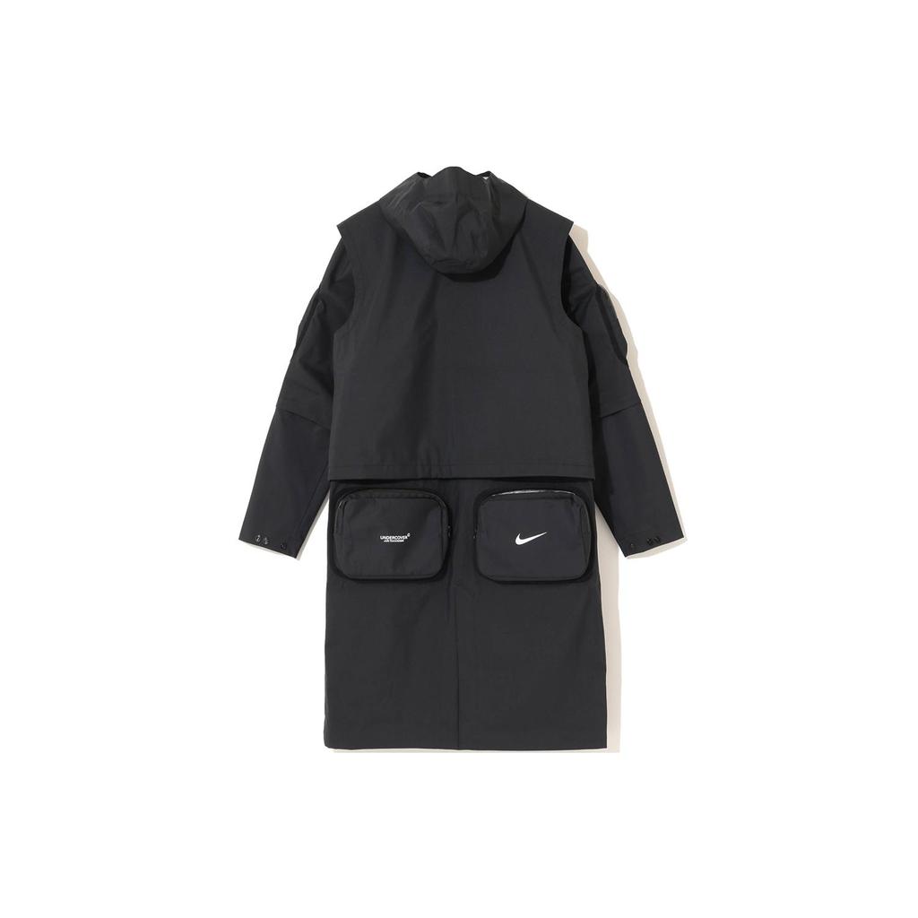 Nike X UNDERCOVER Windbreaker Jackets Men's Black Hooded Moderate Triple-Layer NUZ4301