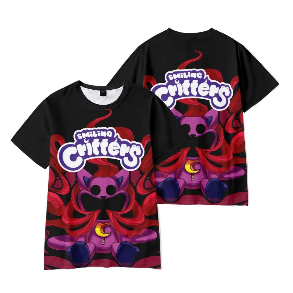 Smiling Critters Women Men's T-shirts Printed O-Neck Oversized Short Sleeves Fashion Mens Clothing Streetwear