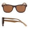 [LumiSyne] Wooden Sunglasses, Hand Made, Men's & Women's, Wellington Style, Polarized UV Protection, Mirrored Lenses, One-Piece Lens, Rimless Frame,