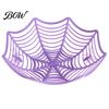Decorative Spider Web Dish Halloween Basket, Plastic Cobweb Design Fruit Serving Bowl, Treat High-quality Bowl or Trick Candy Holder for Dinner Table,