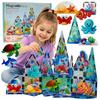 Set of Magnetic Construction Blocks 3D Large Panels Sea World 40 pcs.