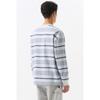 Customellow Grey STripe Long Sleeve T shirT cwTas25215gyx