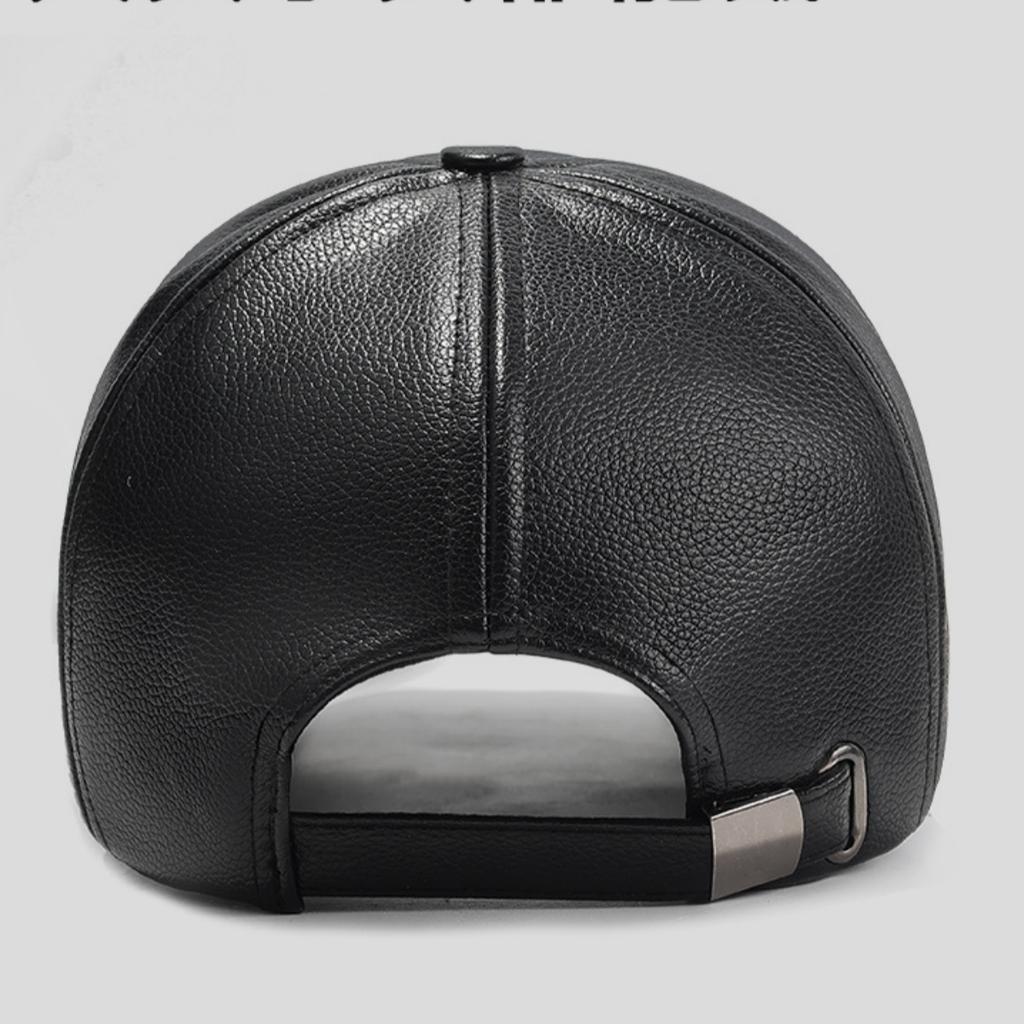 Northwood PU Leather Baseball Cap for Men Autumn Winter Outdoor Warm Baseball Hat Solid PU Faux Leather Trucker Hats