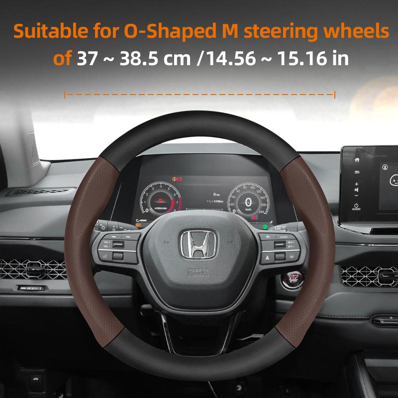 Suitable for k111 Breathable Leather Matte Carbon Fiber Texture Steering Wheel Cover Suitable for Civic Fit 8Th Gen 8 City Accord 9 10 111k