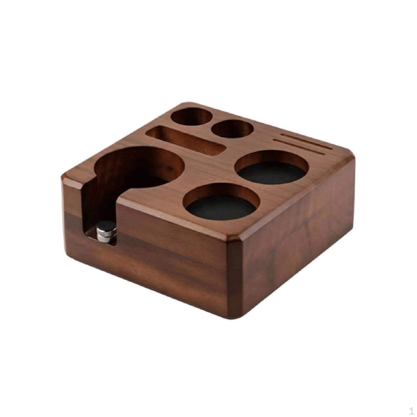 Espresso Accessory Holder Walnut Wood Coffee
