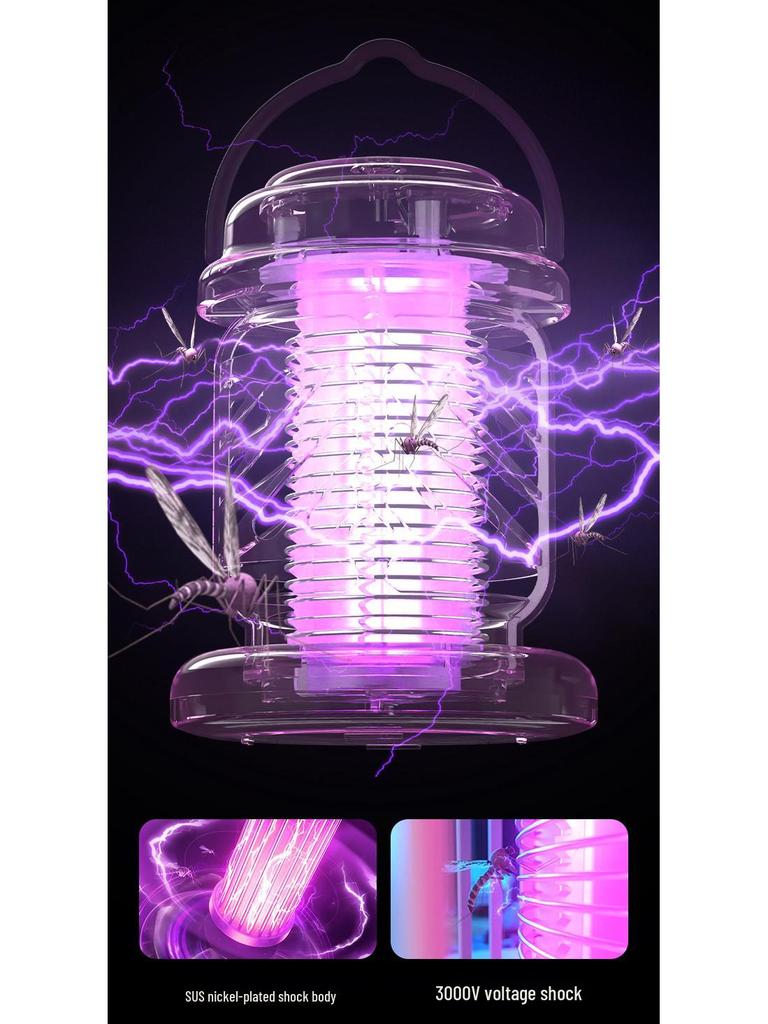 Outdoor USB Electric Mosquito Killer Lamp - Portable Shock Trap for Home & Dorms