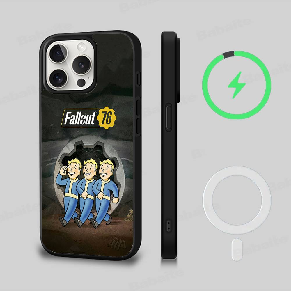 

F-Fallout S-Series 4 Крутой Игровой Магнитный Беспроводной Чехол для Телефона Для iPhone 17 16 15 14 Plus 13 12 11 Pro Max iPhone 14pro max