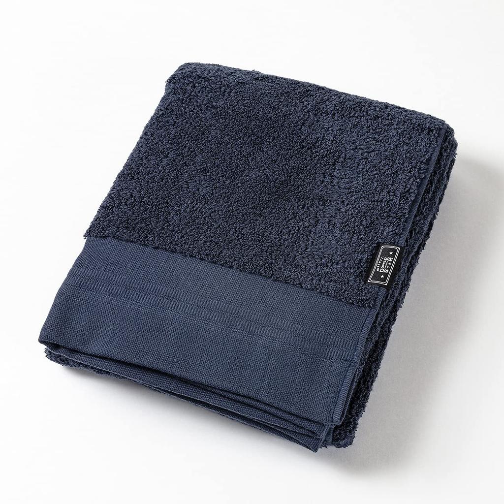 Imabari Towel Bath Towel 70 x 130cm Navy: A soft, fluffy, and resilient bath towel with a firm core and a soft surface, like al dente pasta. Adds