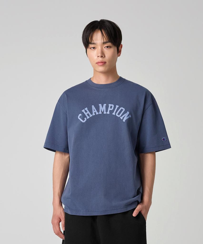 CHAMPION Arch Logo Garment-Dyed T-Shirt 3 Colors