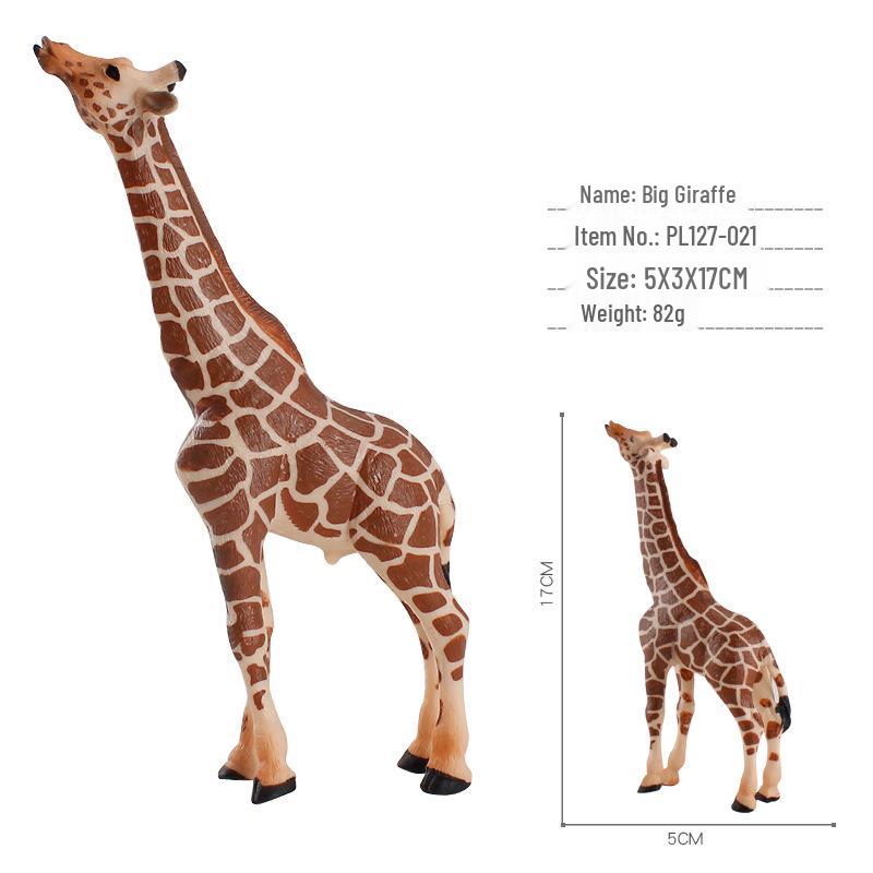 Giraffe Family Model Set - Wild Animal Simulation Toys (4-Piece, Large To Small)