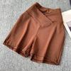 Women Shorts V-Shaped High Waist Design Pure Color Yoga Shorts Elastic Waistband Butt-Covering Summer Short