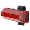 USB Charging Bicycle Taillight Cycling 5LED Light Safety Reflective Cycle Warning LampRed Light Red
