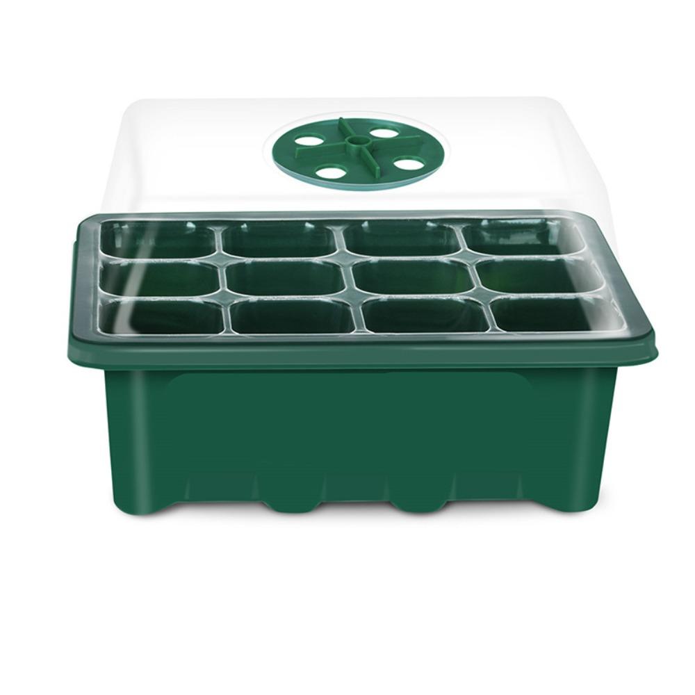 12Grids Seed Starter Tray Mini Greenhouse with Ventilation Hole Plant Germination Base Seeds Growing Cultivation Planting Box