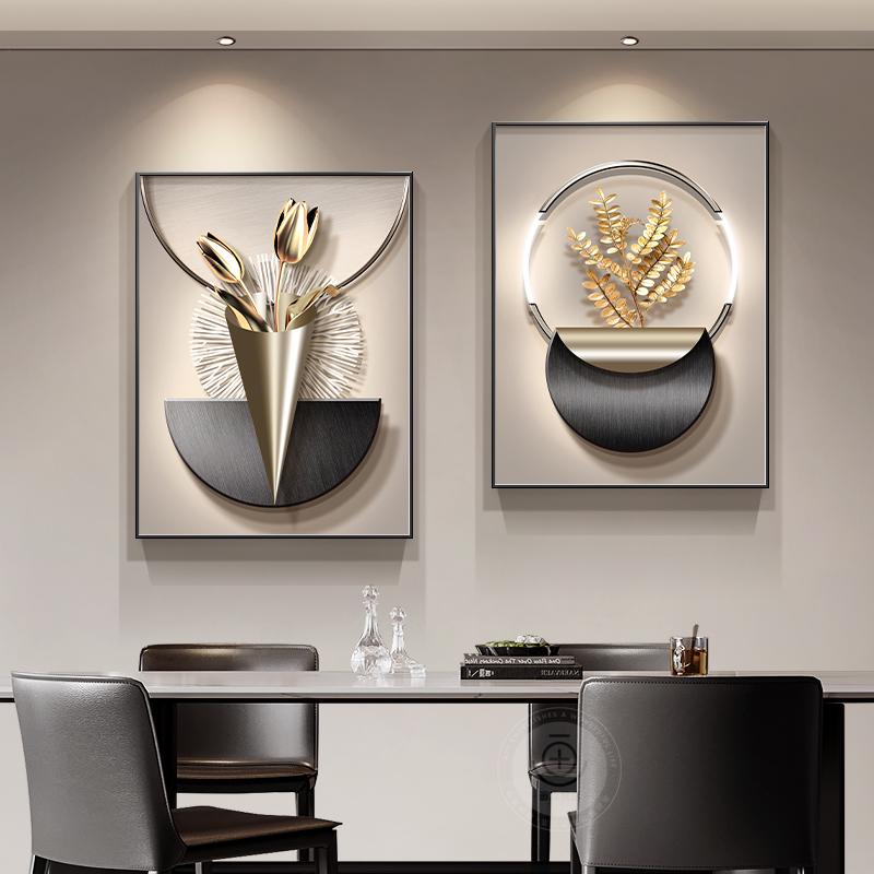 Elegant Dining Room Wall Art: High-End Decorative Painting for Dining Table Background