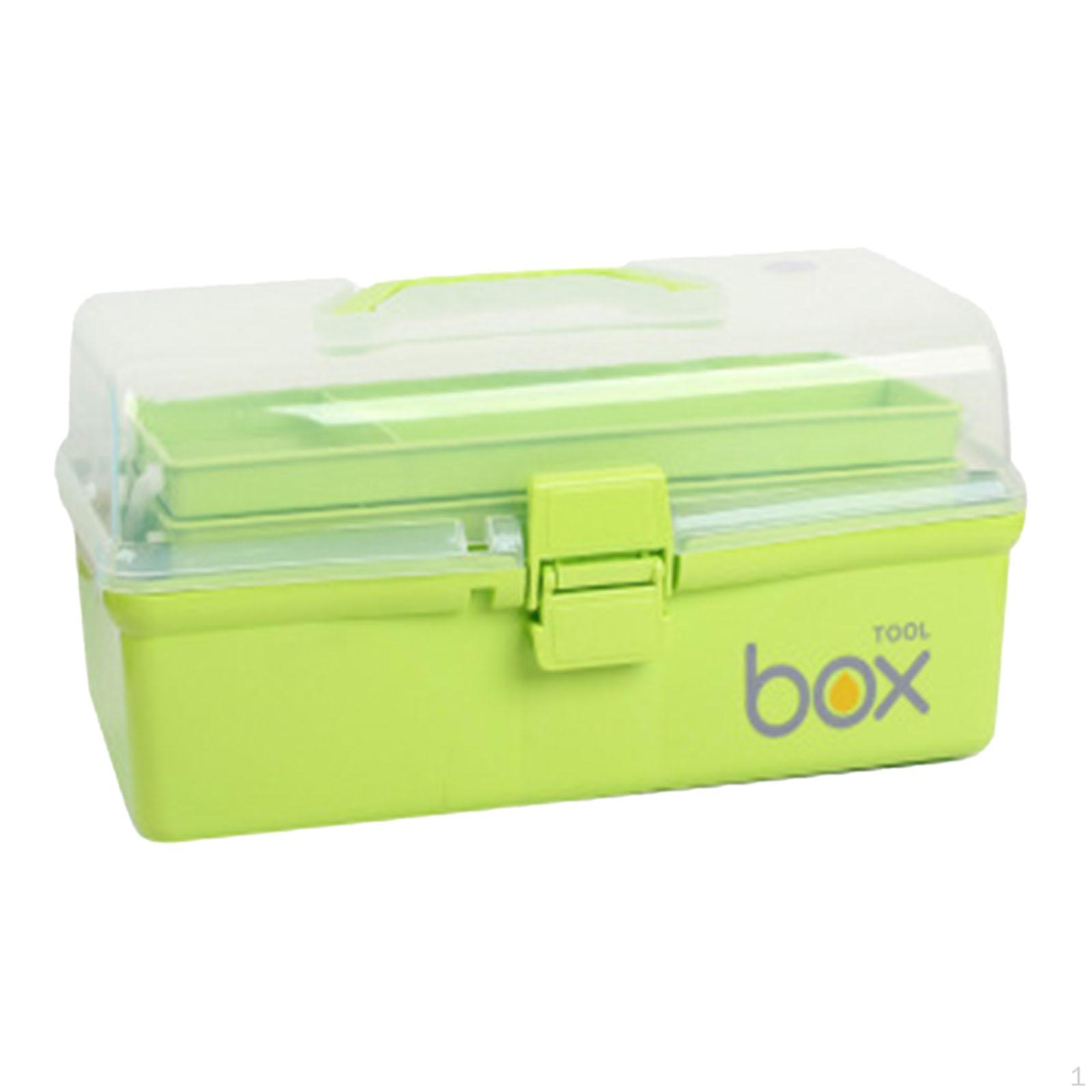 

Компактный медицинский ящик для хранения, 3 слоя, органайзер для семейных принадлежностей первой помощи зелёный