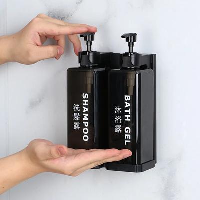 Hotel Shampoo and Shower Gel Separate Bottles Wall Mounted No Punching Hand Sanitizer Boxes Wall Mounted Manual Soap Dispensers