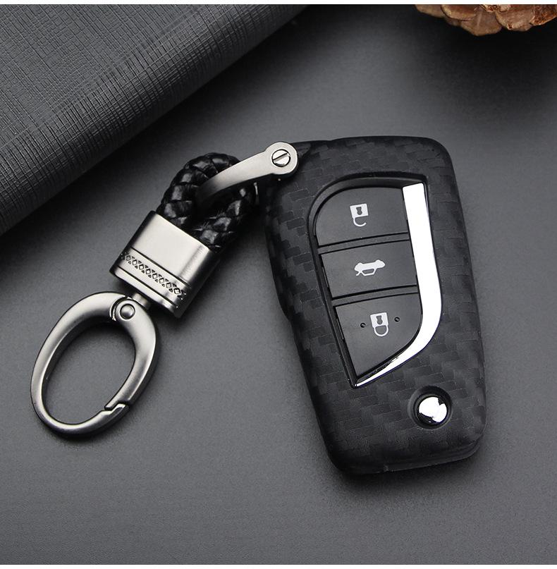 Real Carbon Fiber Key Shell for 14th Gen Toyota Crown - Protective Cover