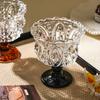 yangyizhi Vintage Glass Dessert Cup, Embossed Ice Cream Bowl, Thickened Footed Sundae Bowls for Cream, Yogurt, Parfait, Trifle, Fruit, Party Serving