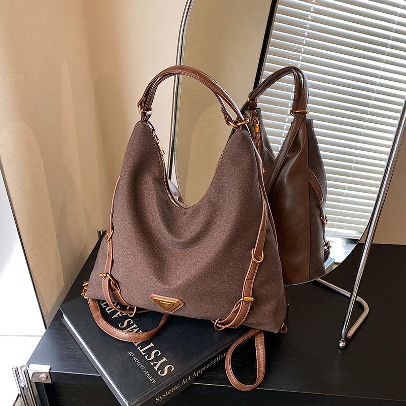 

Ретро сумка-тоут женская большой вместимости новая осенне-зимняя универсальная рюкзак на одно плечо мессенджер для通勤