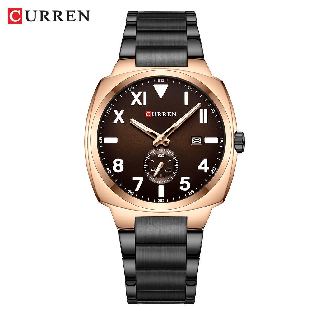 CURREN Waterproof Luminous Men's Calendar Watch Men's Stainless Steel Business Quartz Watch
