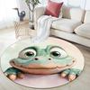Cute Crocodile Pattern Round rug,Carpet Rug for Living Room Bedroom Playroom ,Non-slip Floor Mat,Holiday Gifts and Birthday Gifts.