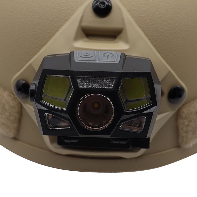 USB Rechargeable Waterproof Tactical Helmet Light - Induction Fishing & Rescue Headlamp