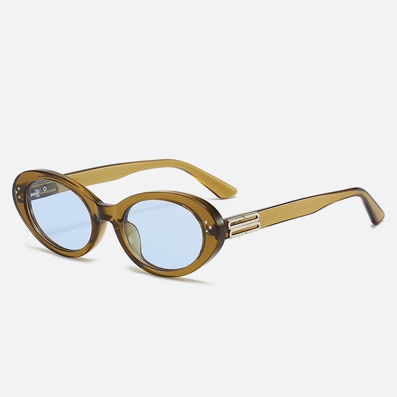 Stylish Small Elliptical Frame Sunglasses Female Sun Shades Protection Sun
