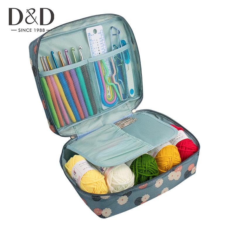 DIY Handgefertigtes Wollstrickwerkzeug Doppelseitiger Häkelnadel-Materialpackung Häkelzubehör-Set