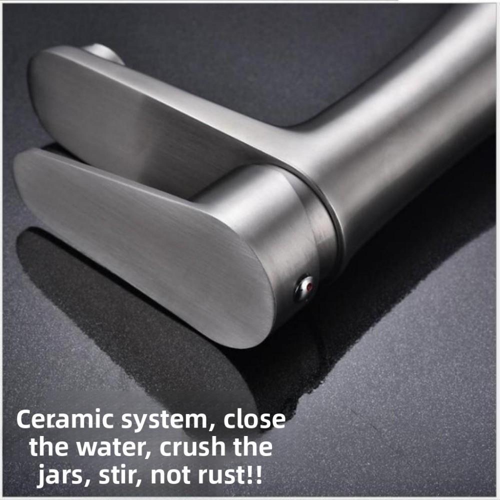 Anti-Leakage Stainless Steel Faucet Rust-proof Lavatory Vanity Sink Tap  Bathroom Fixture