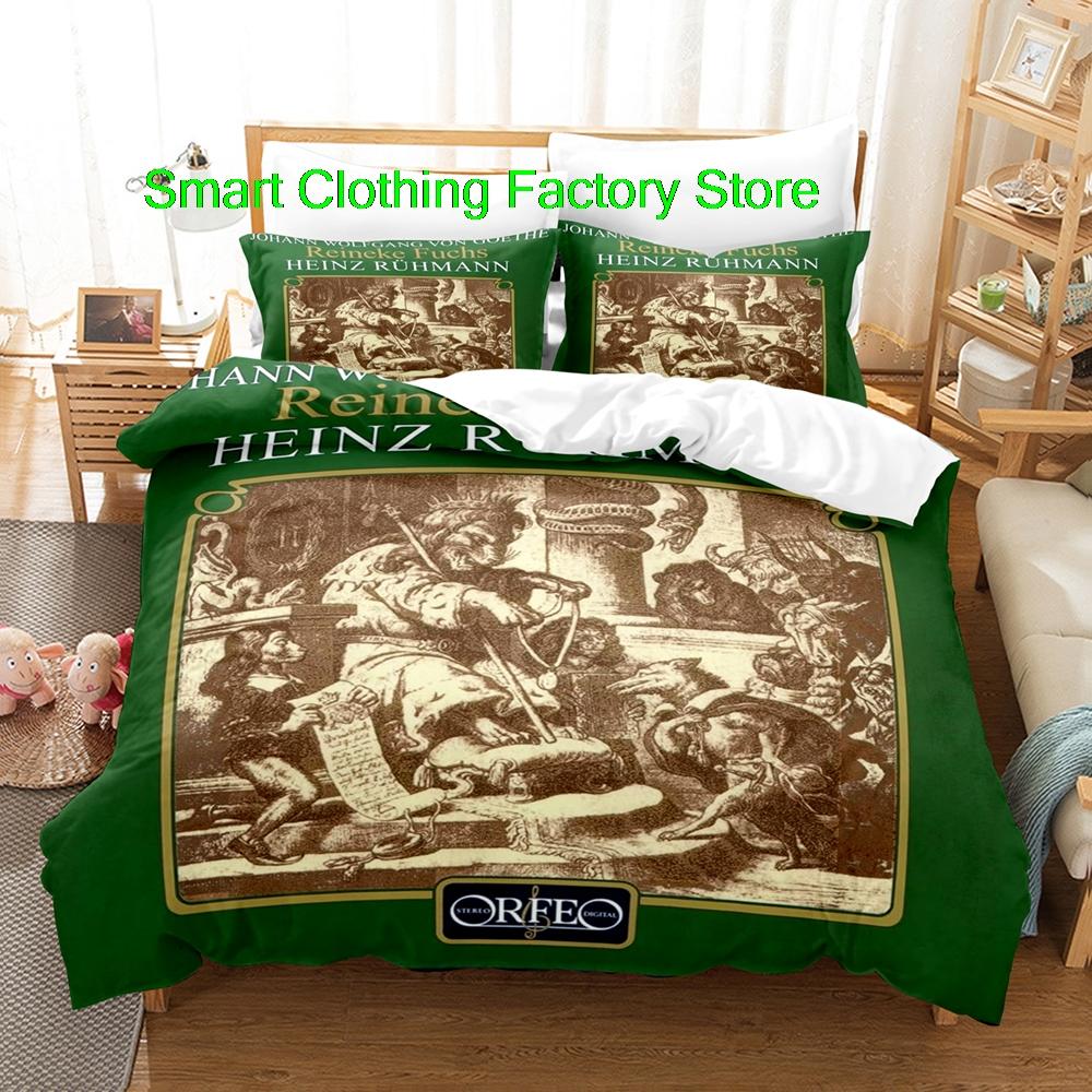 

Comforter Bed Set Teenagers Bedroom s Fashion Bed Reineke Fuchs Bedding Set Single Twin Full Queen King Size Comforter (quilt)-EU Single(135*200cm)3pcs