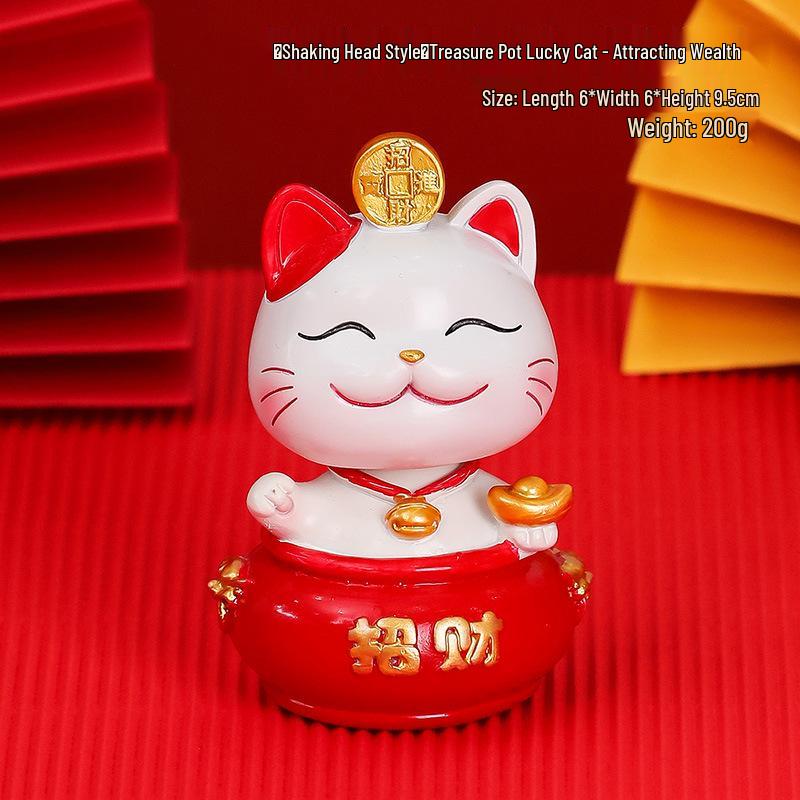 Lucky Cat Resin Mobile Holder - Cute Office Desktop Decoration Gift
