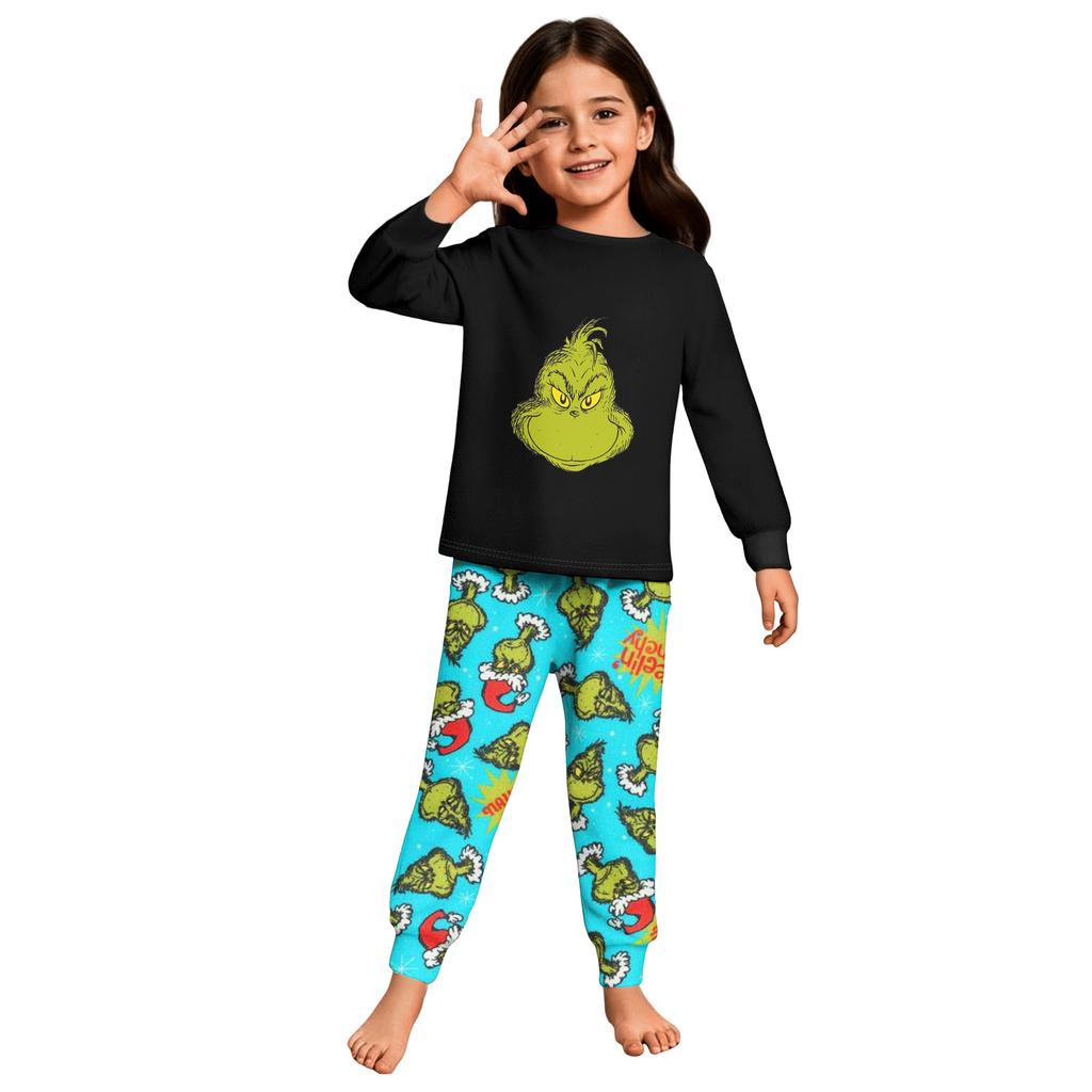Children's  Boys And Girls Thin Two-piece  Long-sleeved Pants Two-piece