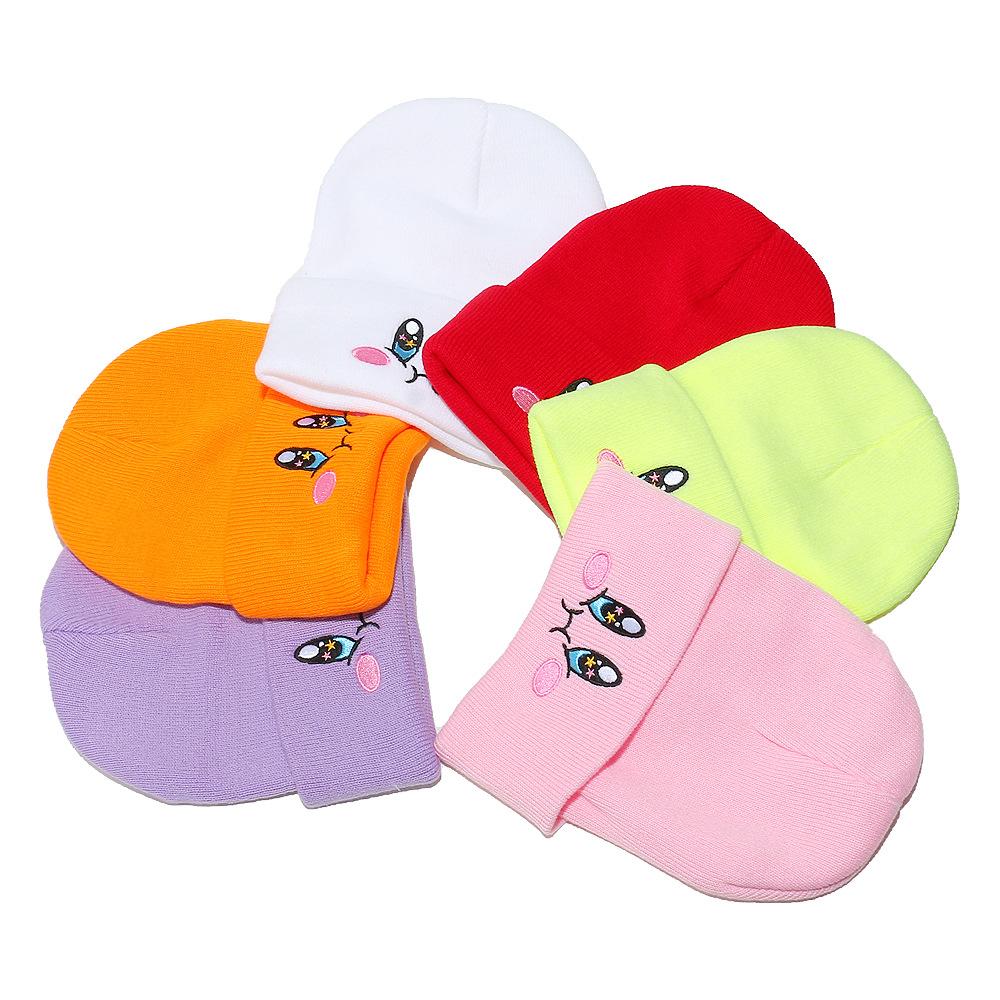 Schoolboy Autumn and Winter Star Kirby Cute Knitted Hat Women's Outdoor Pullover Warm Hat Wool Hat Cartoon