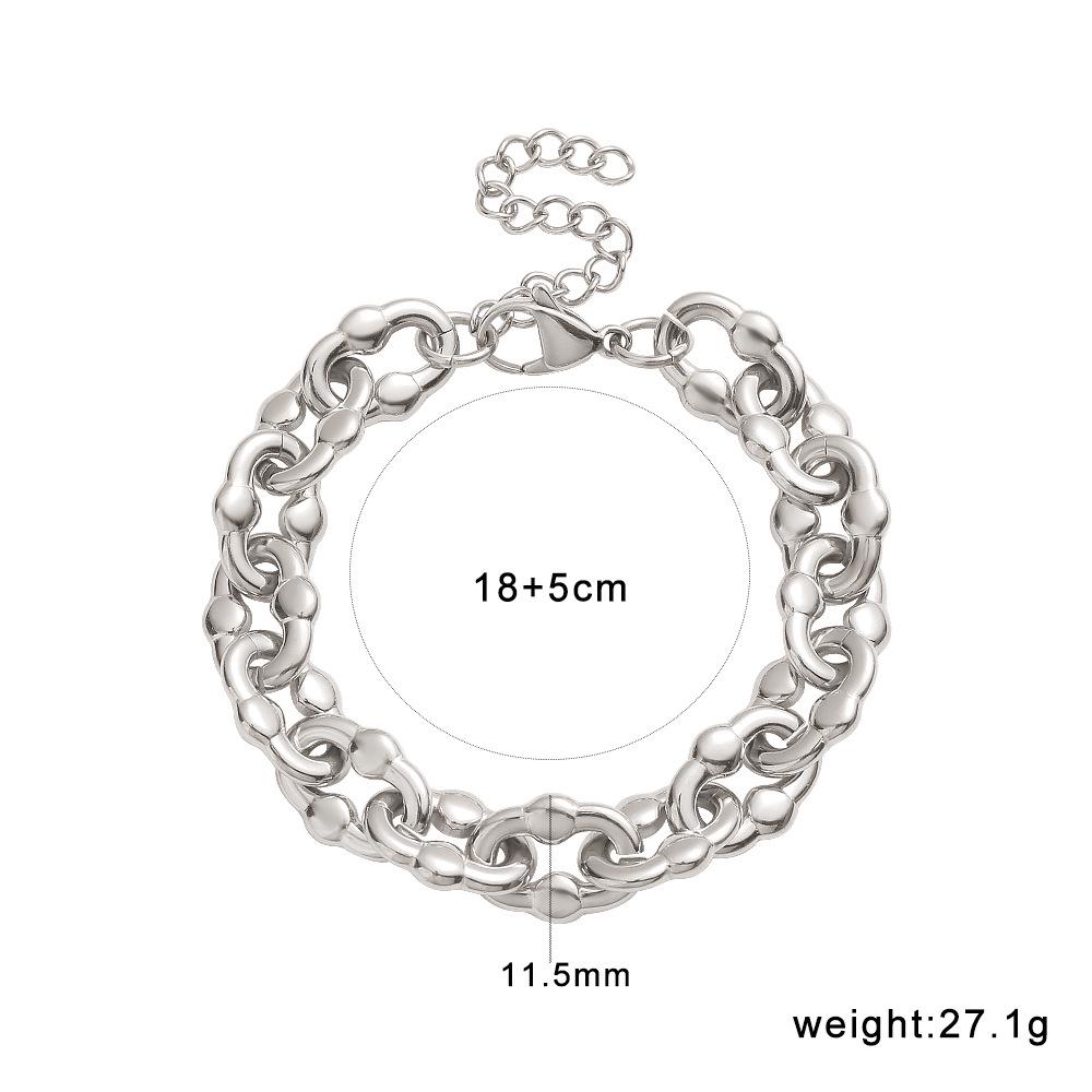 Geometric Hollow Oval Necklace Chain - Unisex Light Luxury Jewelry Design